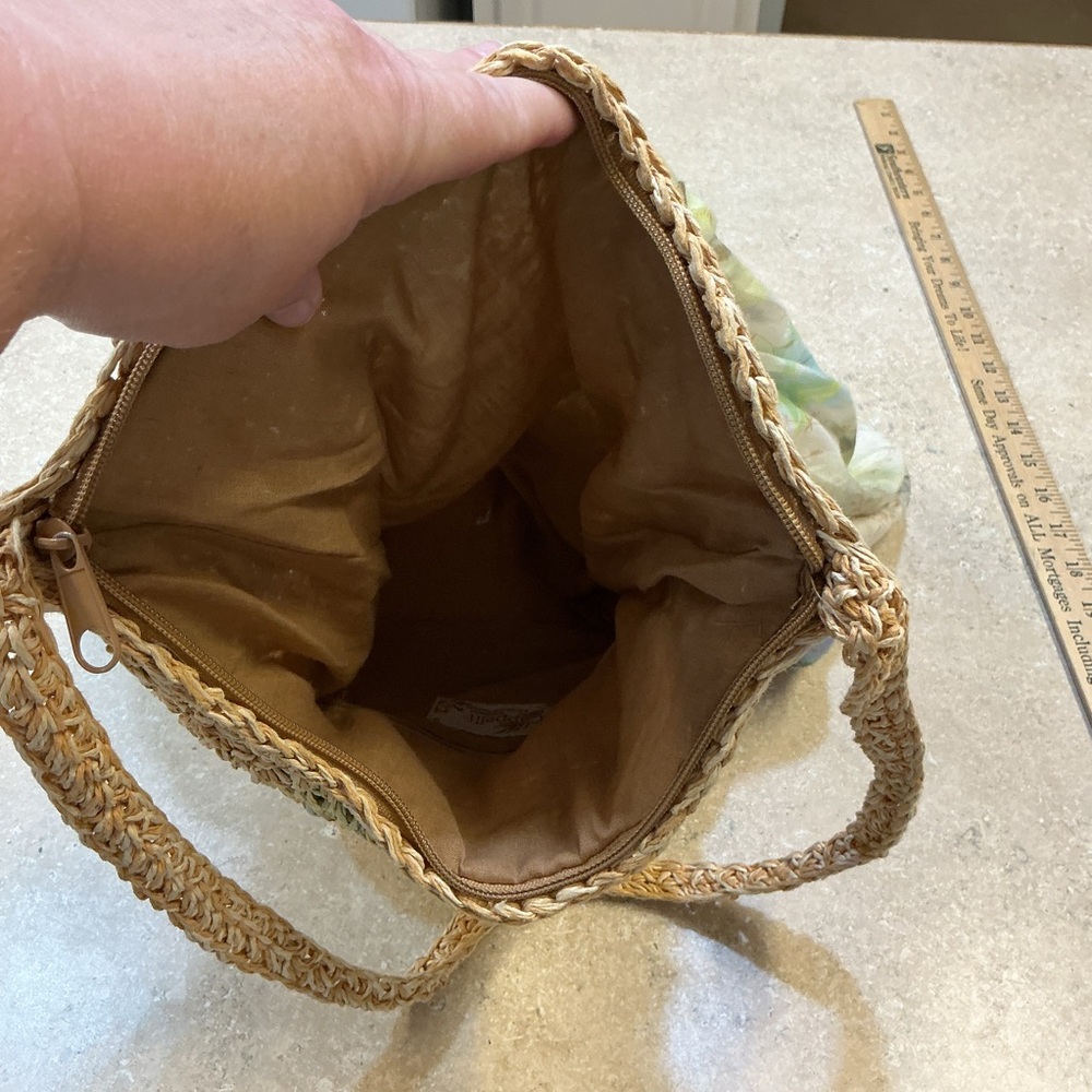 Cappelli Straworld Woven & Fabric crochet Boho Bag Tote Purse Shoulder Hippie - Picture 7 of 7
